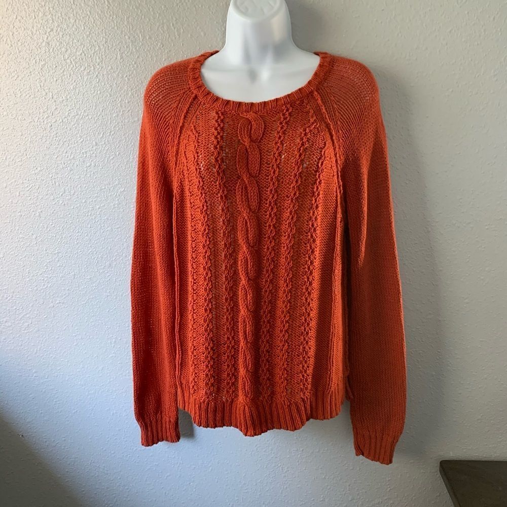 Burnt Orange Wooden Ships Sweater